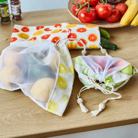 Lot de 3 filets à provisions