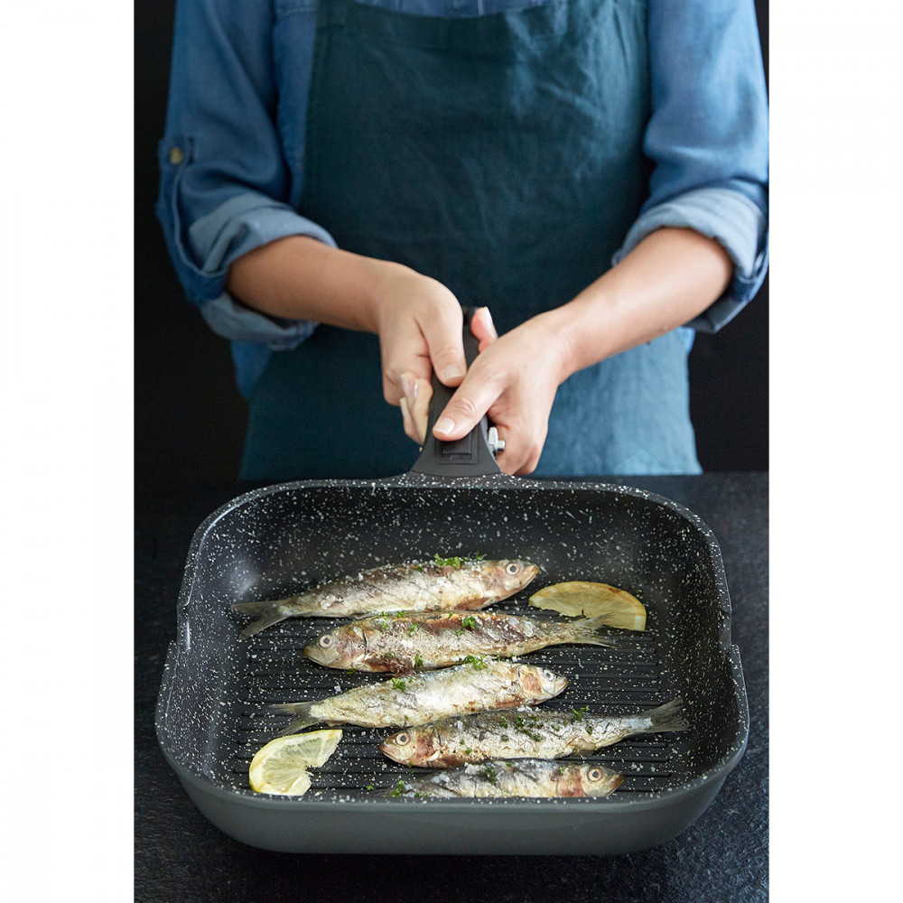 Poêle grill fonte d'aluminium