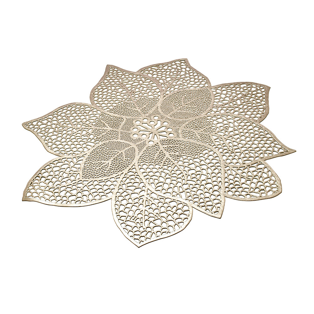 Lot de 6 sets de table forme poinsettia