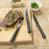Set de 6 couteaux à steak tout inox noir