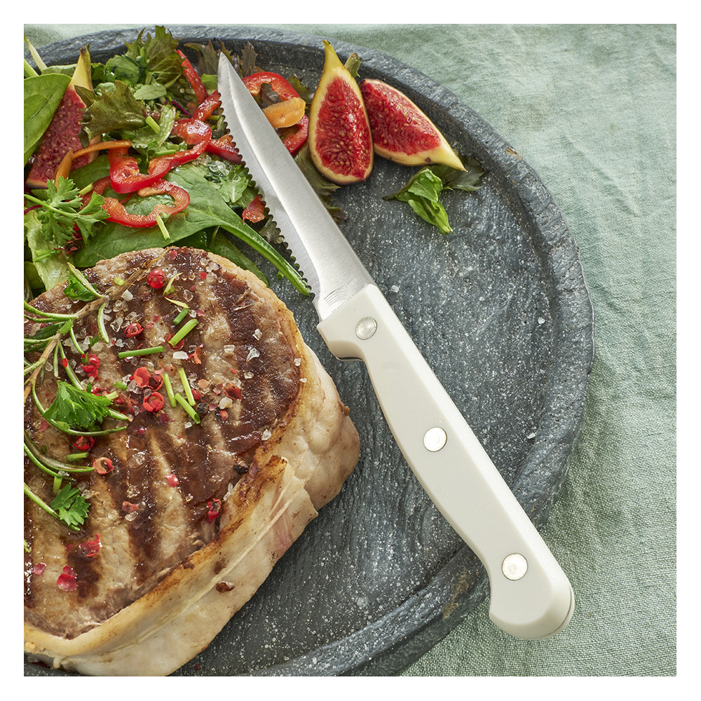 Set de 6 couteaux à steak - blanc