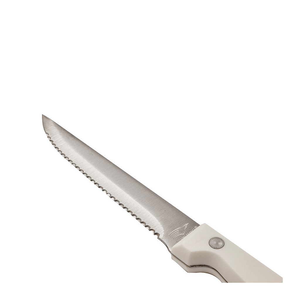 Set de 6 couteaux à steak - blanc