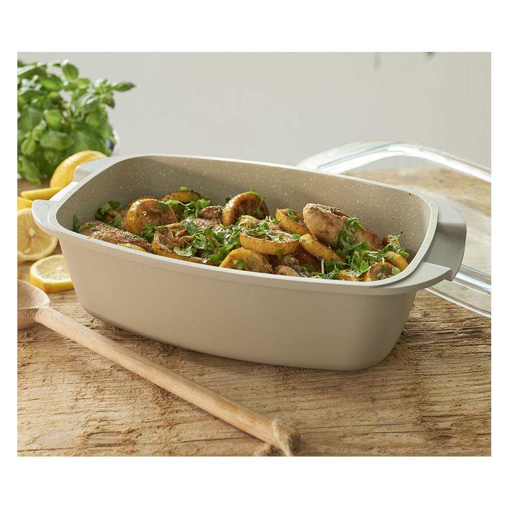 Plat four et son couvercle "ORGANIC"