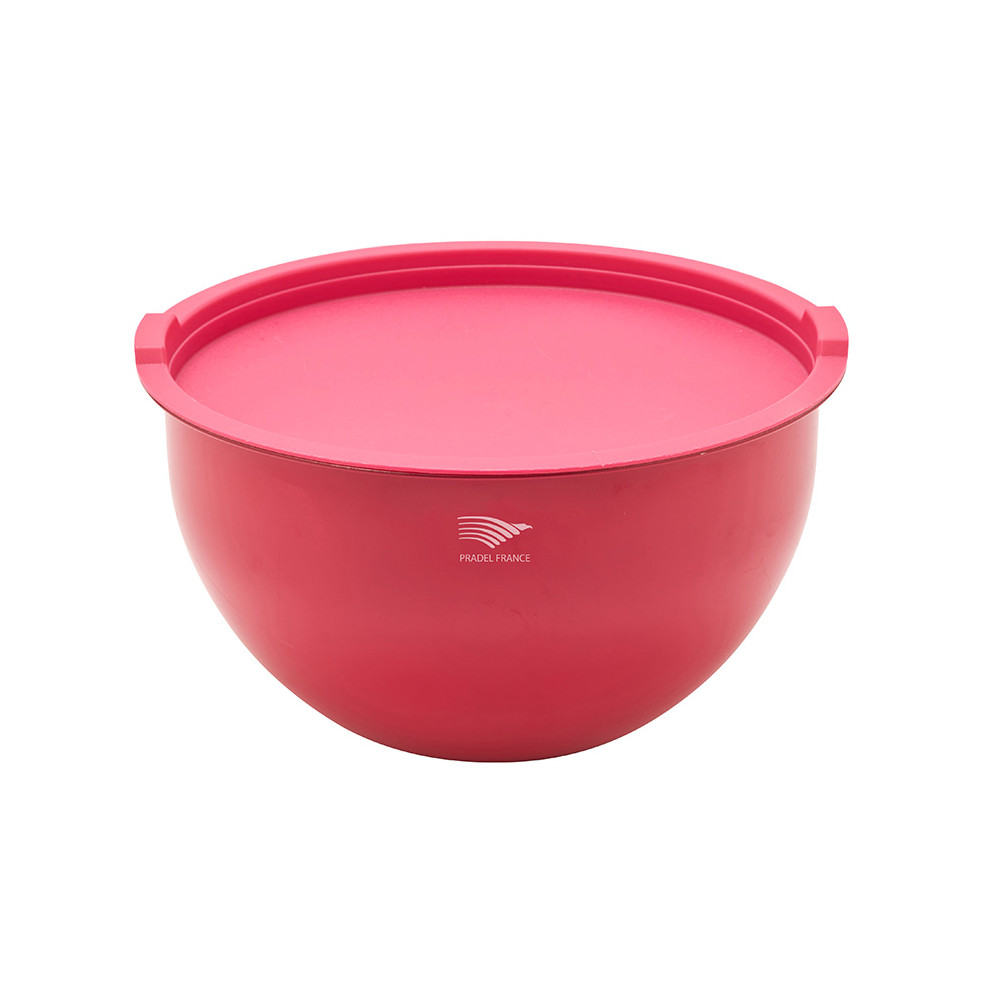 Lot de 3 saladiers inox multicolores avec couvercles