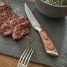 Set de 4 couteaux à steak tout inox effet bois