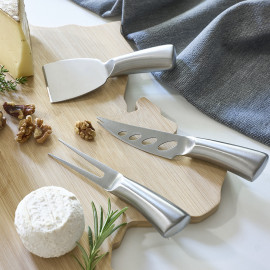 Set de 3 couteaux à fromage tout inox
