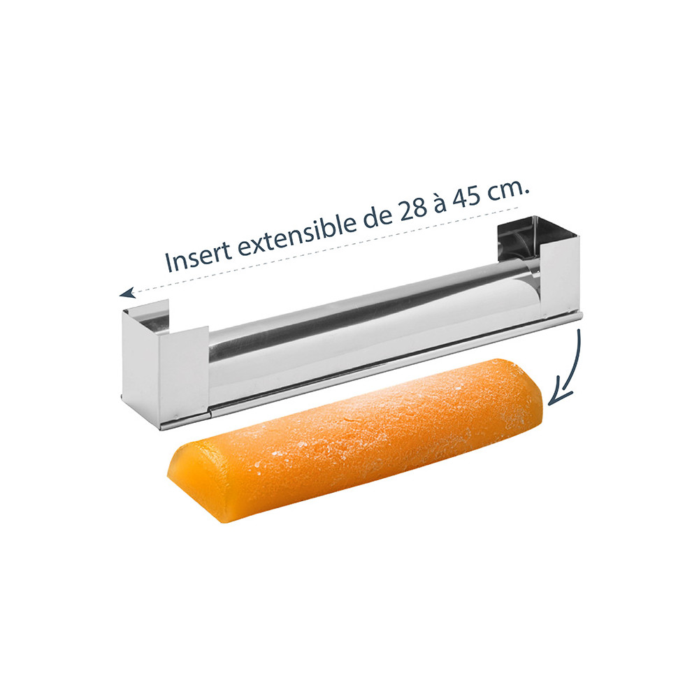 Moule à bûche extensible avec insert