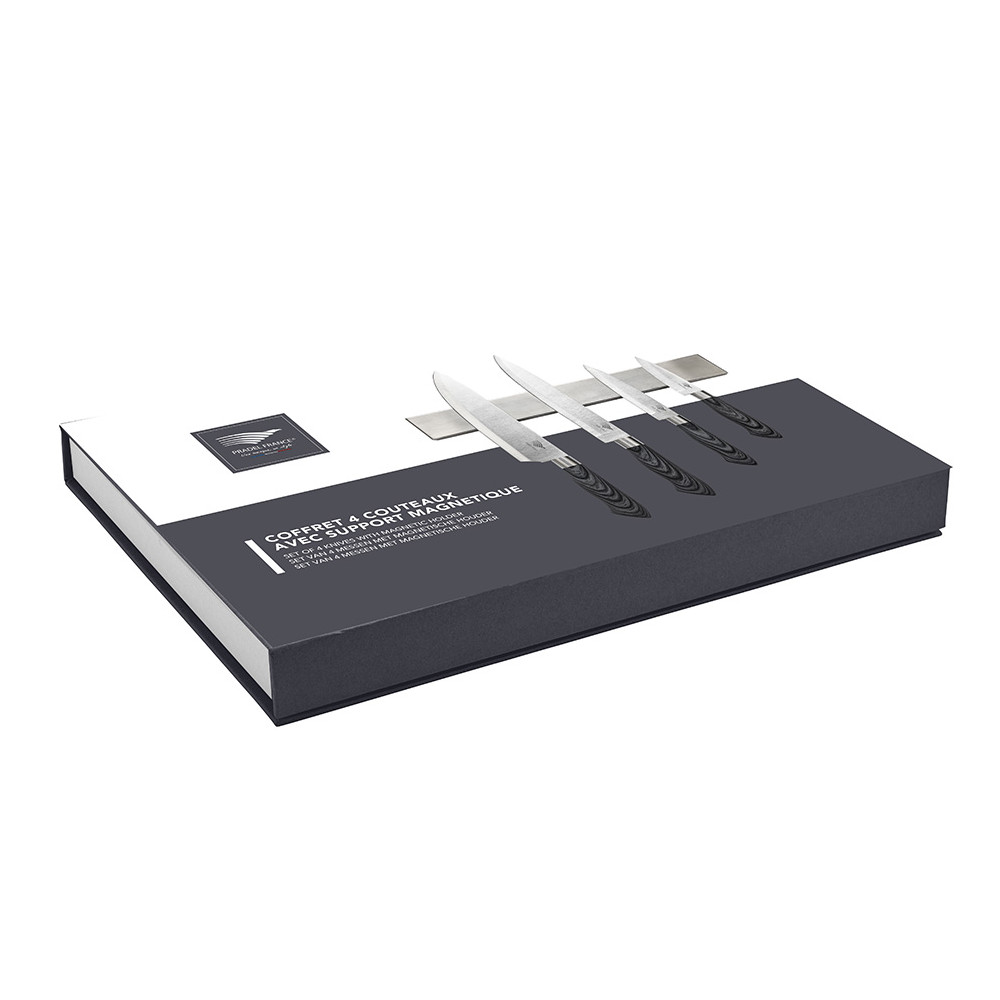 Coffret 4 couteaux avec support magnétique