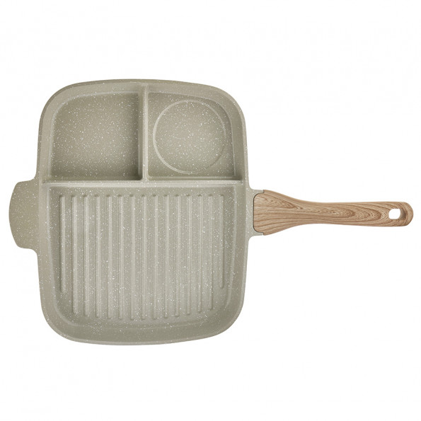 Poêle grill compartimentée