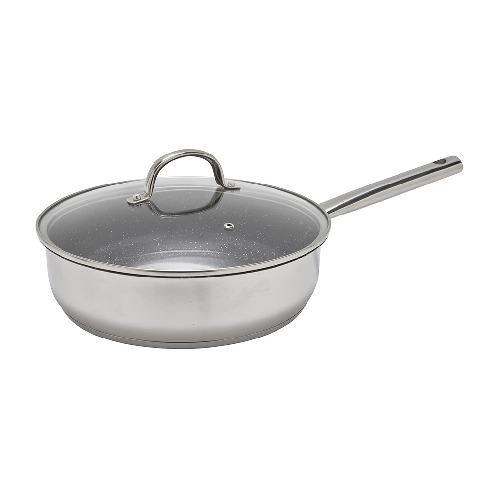 Sauteuse inox avec couvercle